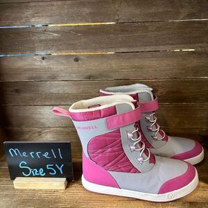 New Kids Merrell‎ Snow Storm 2.0 Purple Insulated Waterproof Winter Boots Size 5